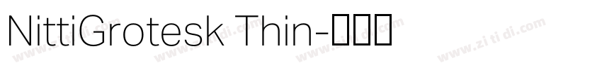 NittiGrotesk Thin字体转换